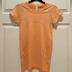 Orange/Peach Lululemon Swiftly Tech Short-Sleeve Shirt